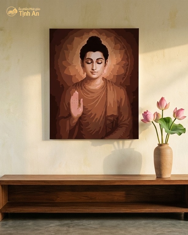 Đức Phật Thích Ca kết ấn Vô Uý